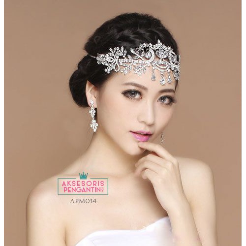 [PALING LARIS] HEADPIECE WEDDING TIARA PENGANTIN CRYSTAL AKSESORIS RAMBUT APM014