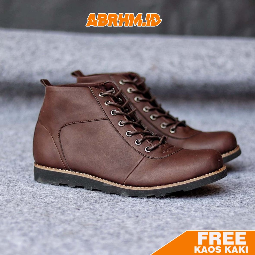 ABRHM- BRO Sepatu Boot Pria Sepatu Pria Casual Boots Kulit Pu Ori Cowo/Cowok Kerja Lapangan