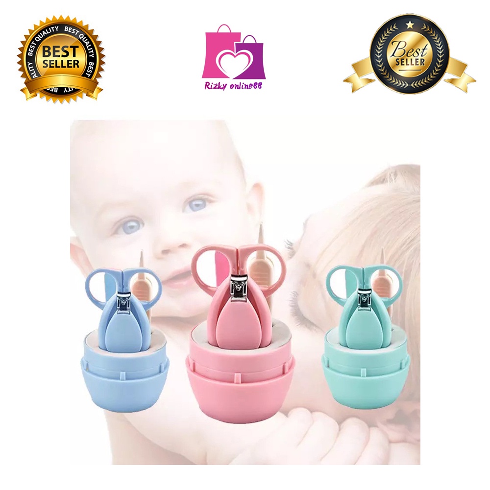 rizkyonline88 gunting kuku bayi nail clippers baby set Manicure set bayi kualitas