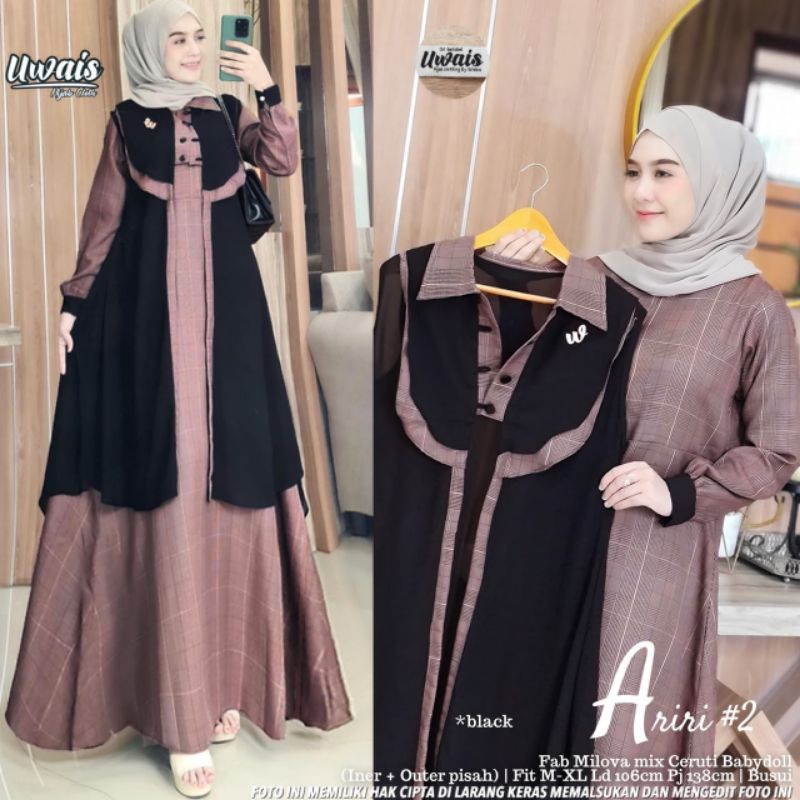 Uwais Ariri Maxy Vol 2 | gamis setelan milova mix ceruti original by uwais