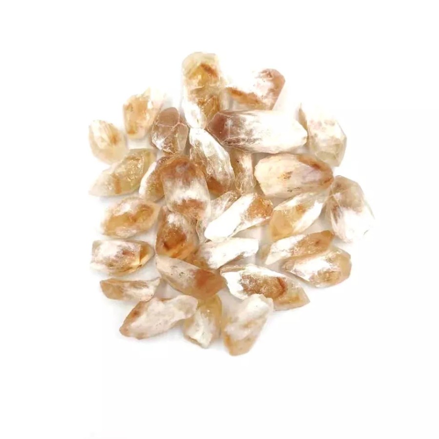 Citrine point quartz crystal cluster raw spesimen reiki stone