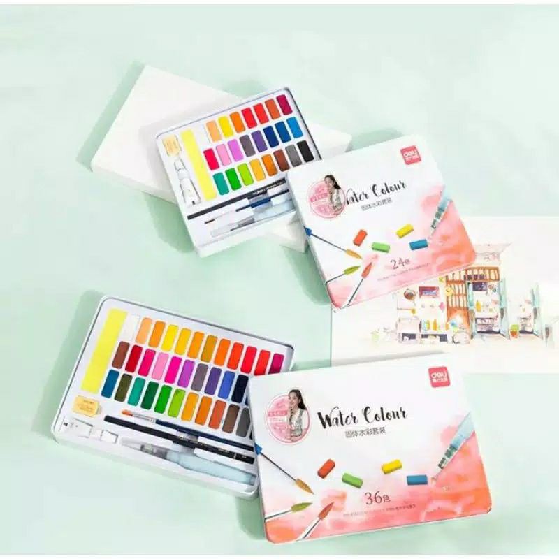 

Deli Watercolour set 24 color