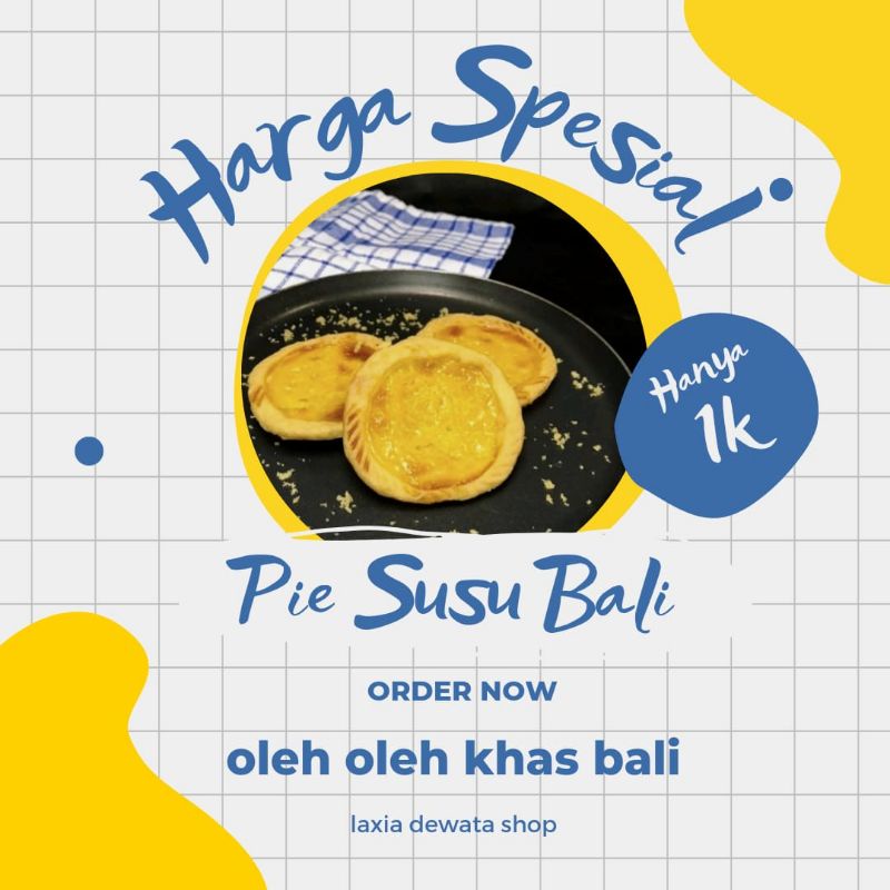 

pie susu chandra/termurah/minimal 20 pcs/asli bali/selalu fresh/pai susu enak