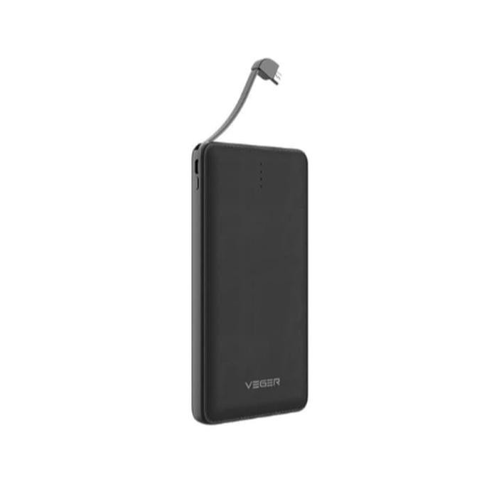 POWERBANK VEGER V41 10000MAH SLIM PORTABLE POWER BANK 10000 MAH - HITAM