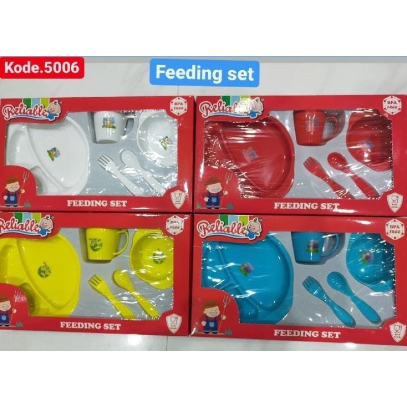 RELIABLE Feeding Set 6IN1 tempat makan bayi-baby gift set murah besar