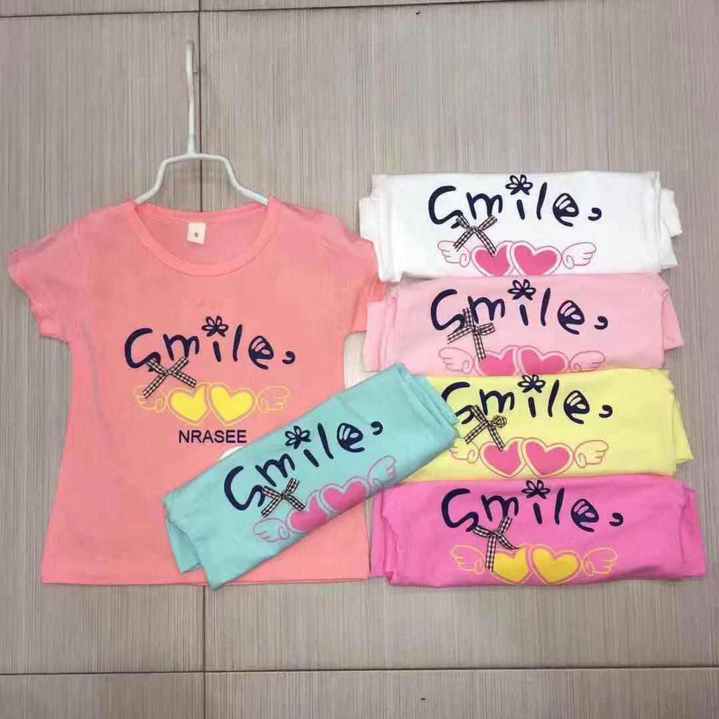  Kaos  anak  perempuan murah gambar lady Bahan katun import 