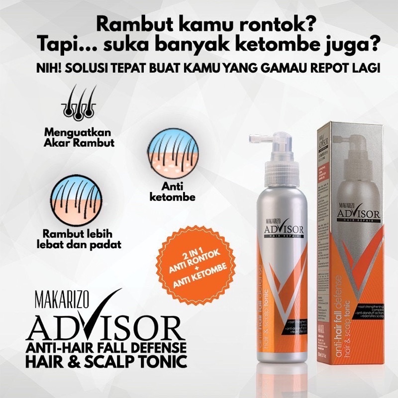 Jual MAKARIZO ADVISOR ANTI HAIR FALL DEFENSE HAIR & SCALP TONIC