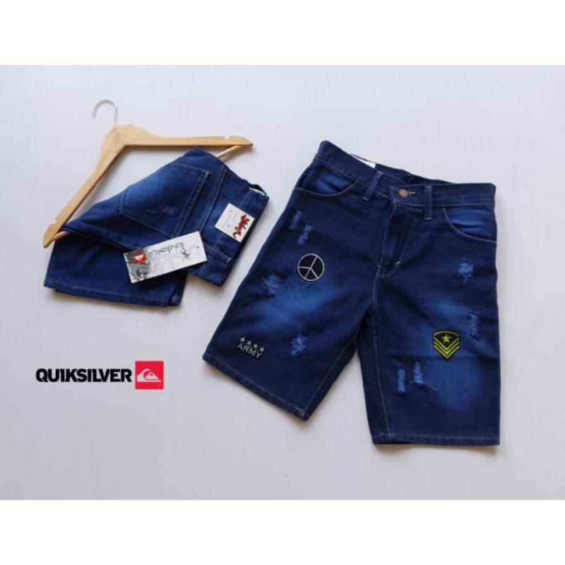 CELANA JEANS PENDEK ROBEK RIPPEDJEANS PRIA