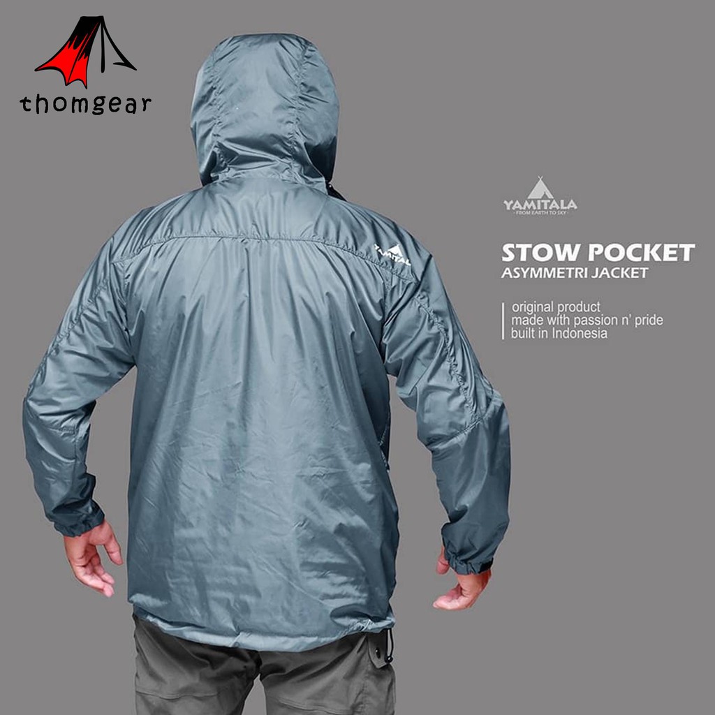 Yamitala Jacket Gunung Asymmetri Pria Wanita Waterproof Hangat Anti Air Hodei Parasut Outdoor Cewek Cowok Camping Travelling Thomgear Paiton Probolingg