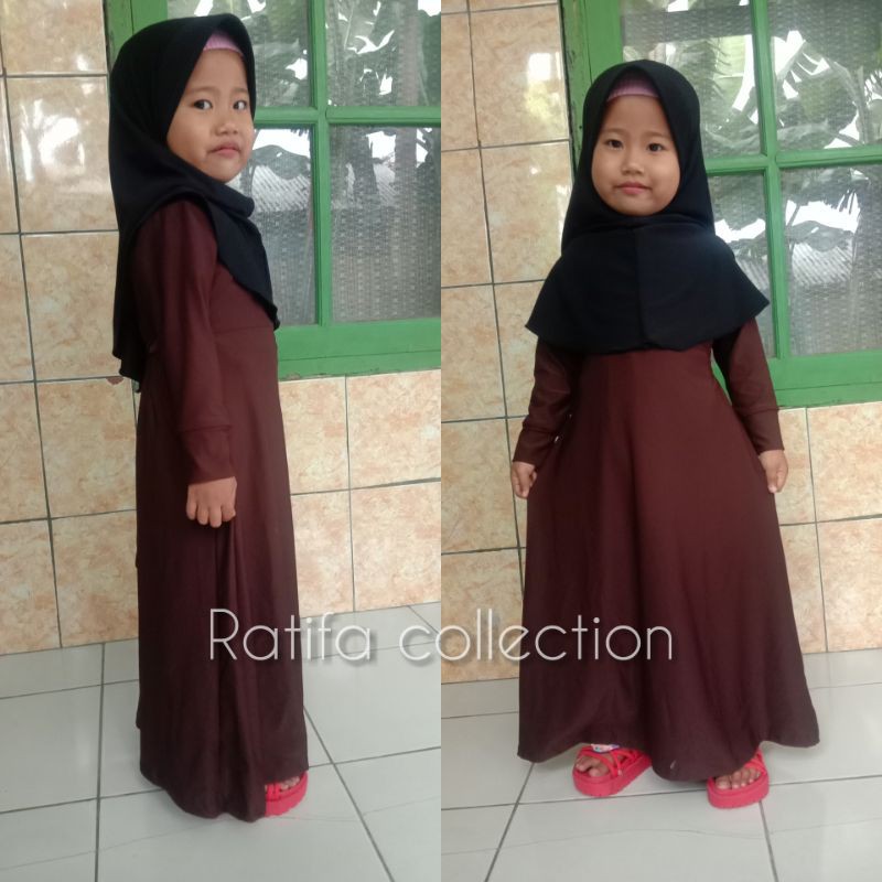 Gamis  Anak Jersey Umur 3Tahun sampai4tahun|By Ratifa collection