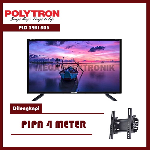 POLYTRON PLD 32S1503 DIGITAL TV LED 32 Inch Free Bracket - KHUSUS JABODETABEK