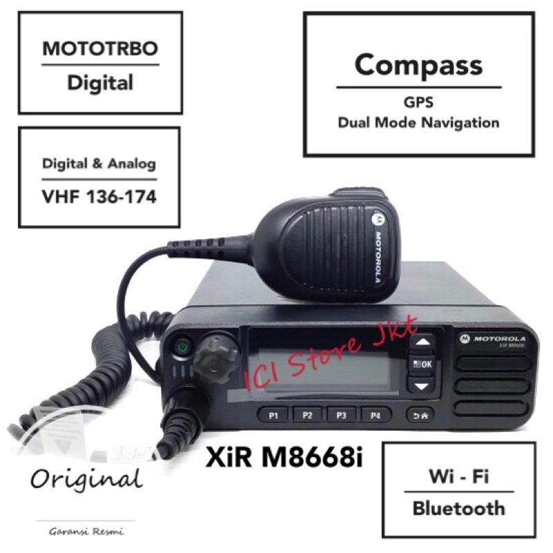 Radio Rig Motorola Xir M8668i VHF garansi resmi