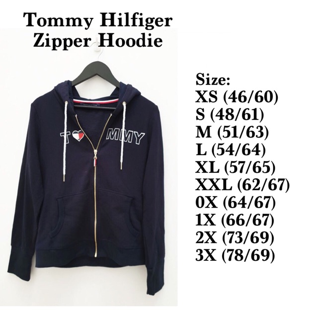 Branded murah original - tommy hilfiger zipper hoodie i love tommy unisex