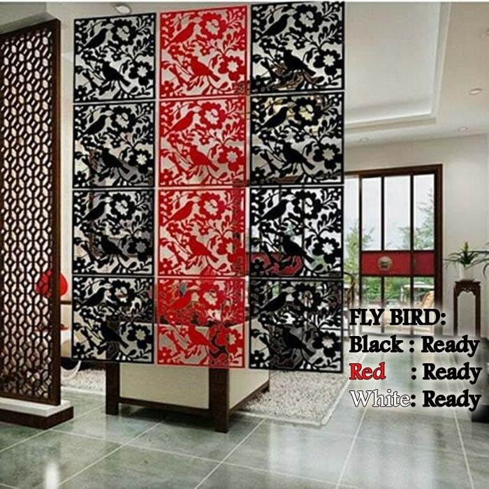 VINTAGE 3D BUTTERFLIES TIRAI GANTUNG PARTISI PENYEKAT RUANGAN BUTTERFLIES Putih STICKER_MURAH