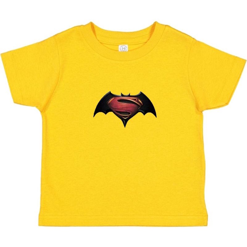 Kaos Unisex Anak Superman Batman Kaos Lengan Pendek Kaos Anak Cewek Cowok Kaos Oblong Logo Anak