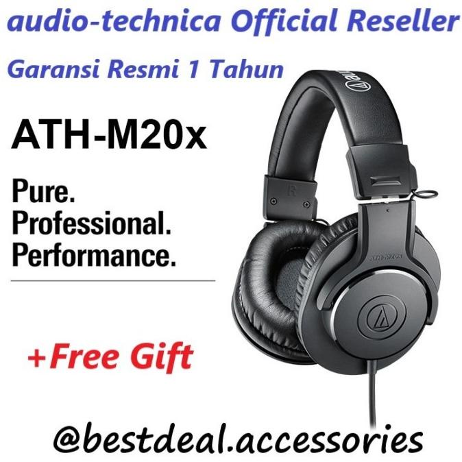 Audio Technica ATH-M20X Headphone Garansi Resmi (Spt ATH M40X M50X) HIGH QUALITY