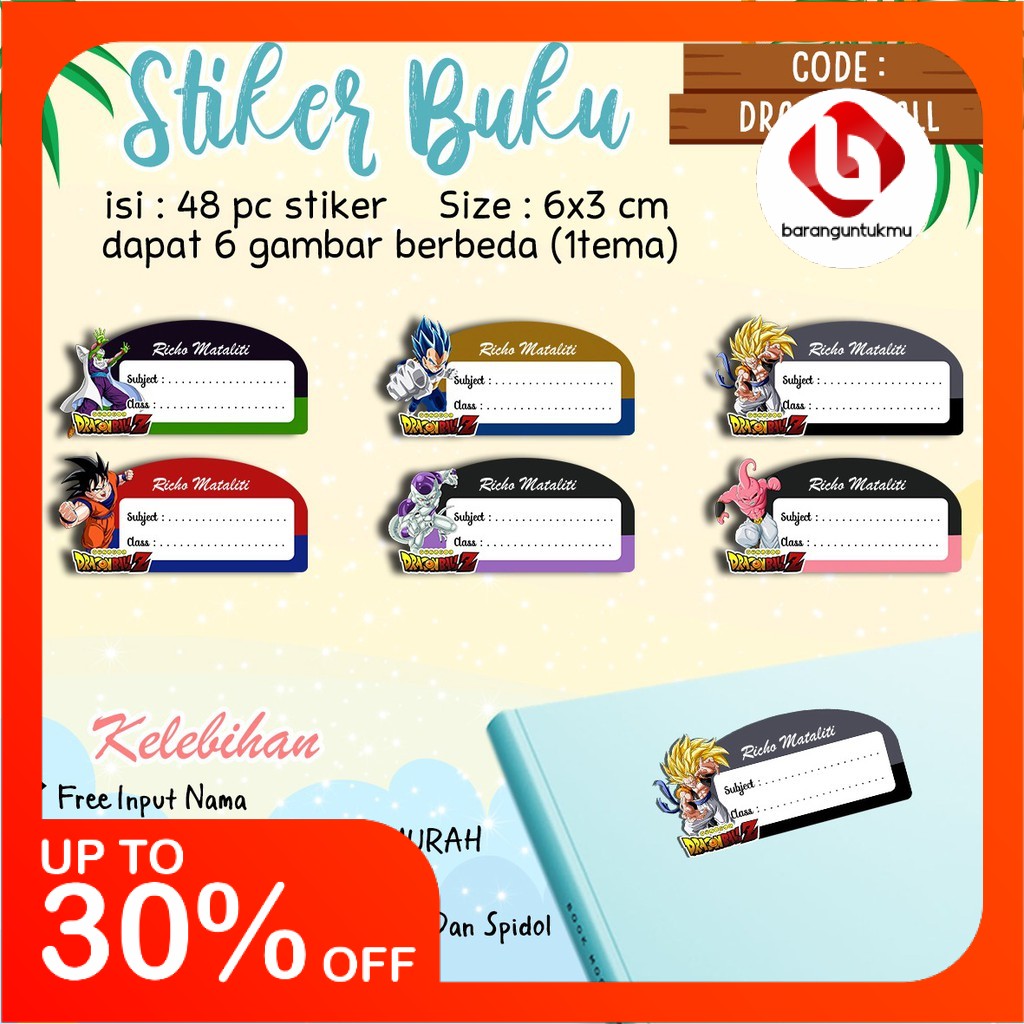 

48PC STIKER BUKU CUSTOM