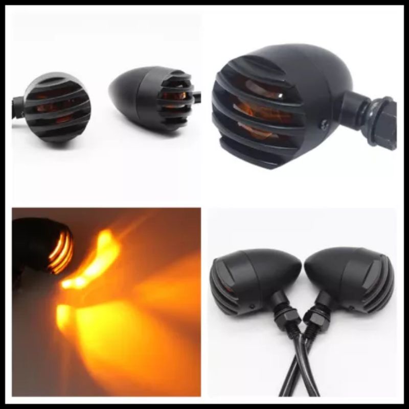 Lampu Sein Grill Japstyle Reteng CB Tralis Hitam Custom