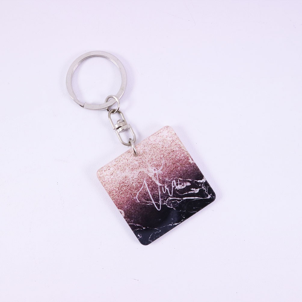 Gantungan Kunci Square | Keychain Akrilik | Marble