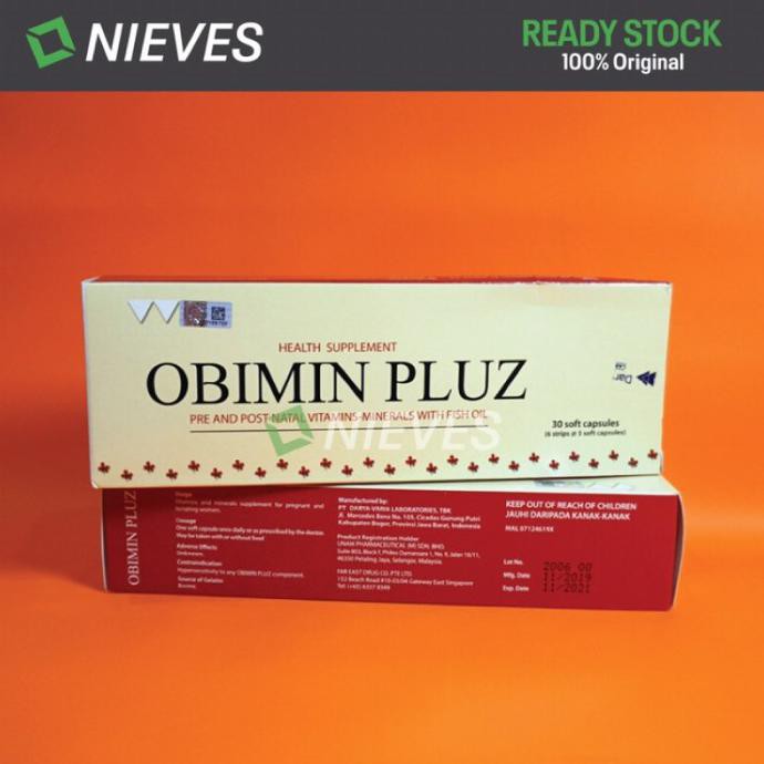 TERLARIS  Ibu Original Vitamin PLUZ Malaysia Hamil OBIMIN Import
