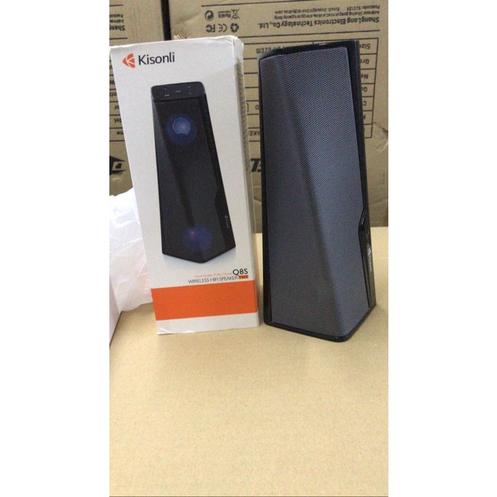 KISONLI -Speaker Wireless Bluetooth 4.2 HiFi TWS 3D Surround Sound-Q8S - Abu-abu