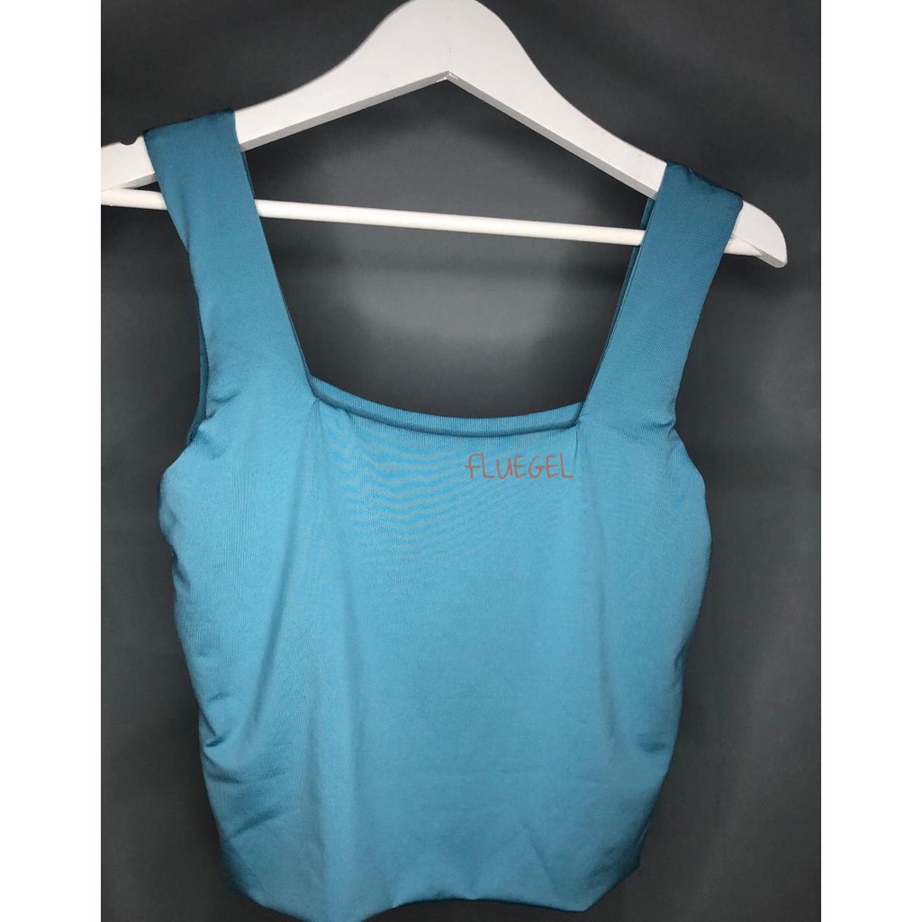 Fluegel Long Mia Crop Top Korea Fashion Atasan Wanita Tank Top Crop Fashion Wanita-SEABLUE