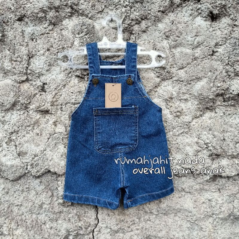 overall jeans anak unisex