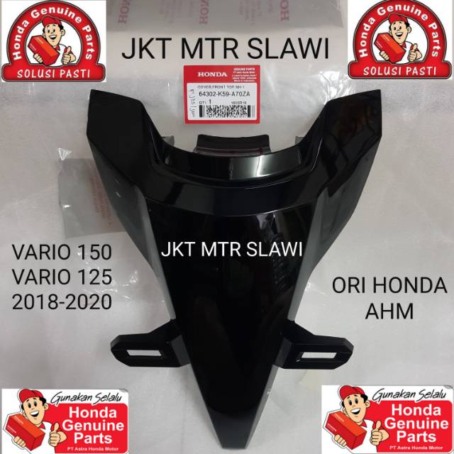 64302-K59-A70ZA Cover front top cover plat panel depan tameng depan vario 125 vario 150 2018 -2019 ori AHM