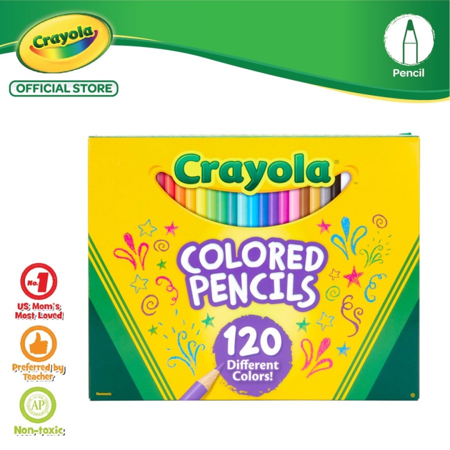 Jual Crayola 120 Colored Pencils | Shopee Indonesia