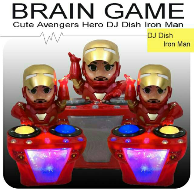 Mainan Robot Dance DJ Ironman Dengan Musik Dan Lampu