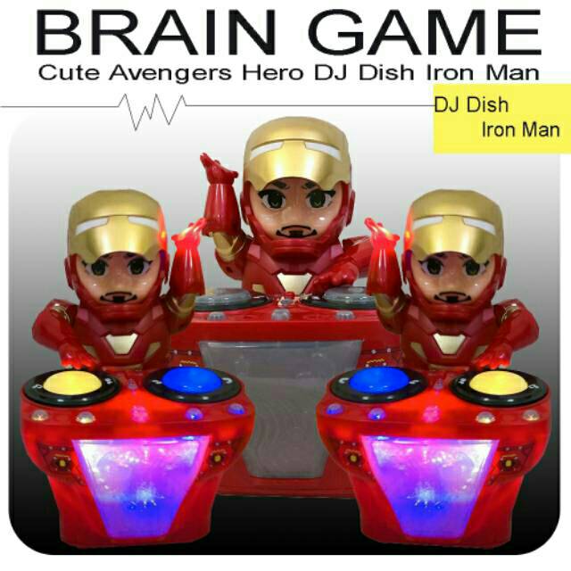 Mainan Robot Dance DJ Ironman Dengan Musik Dan Lampu