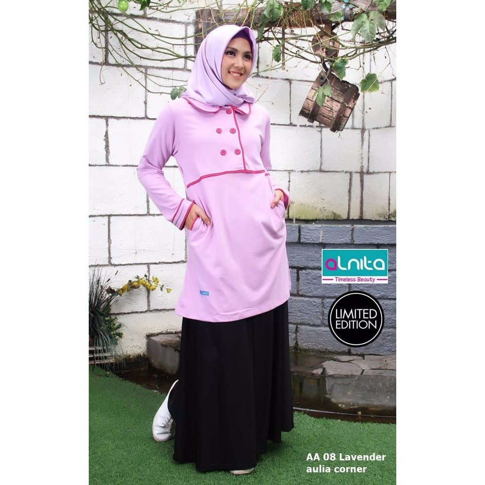 BARU Baju Atasan Modis Alnita AA 08 Lavender Baju Wanita