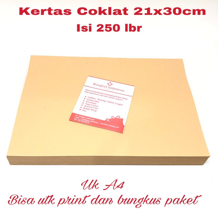 

Kertas Samson A4 - 21x30cm 250lbr kertas coklat