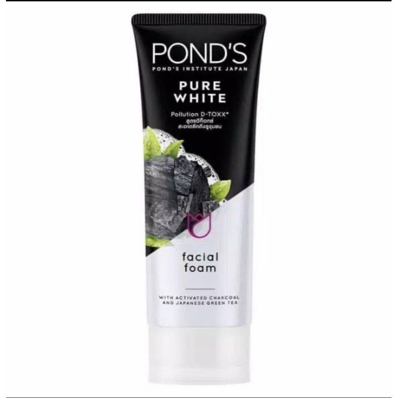 Pond's Facial Foam Pure White - Sabun Pond's Hitam / Black 50gr