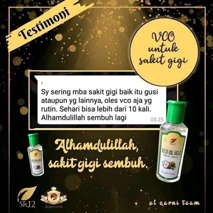 VCO Oil SR12 Obat Sariawan - Obat Sakit Gigi dan Bau Mulut