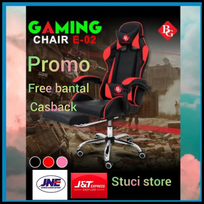 Terlaris Chair Gaming (Kursi Gaming) Model E-02Plus-Redlounge Bg