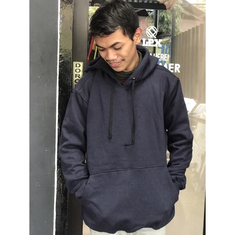 HODIE JEMPER BIRU DONKER BAHAN CATTON