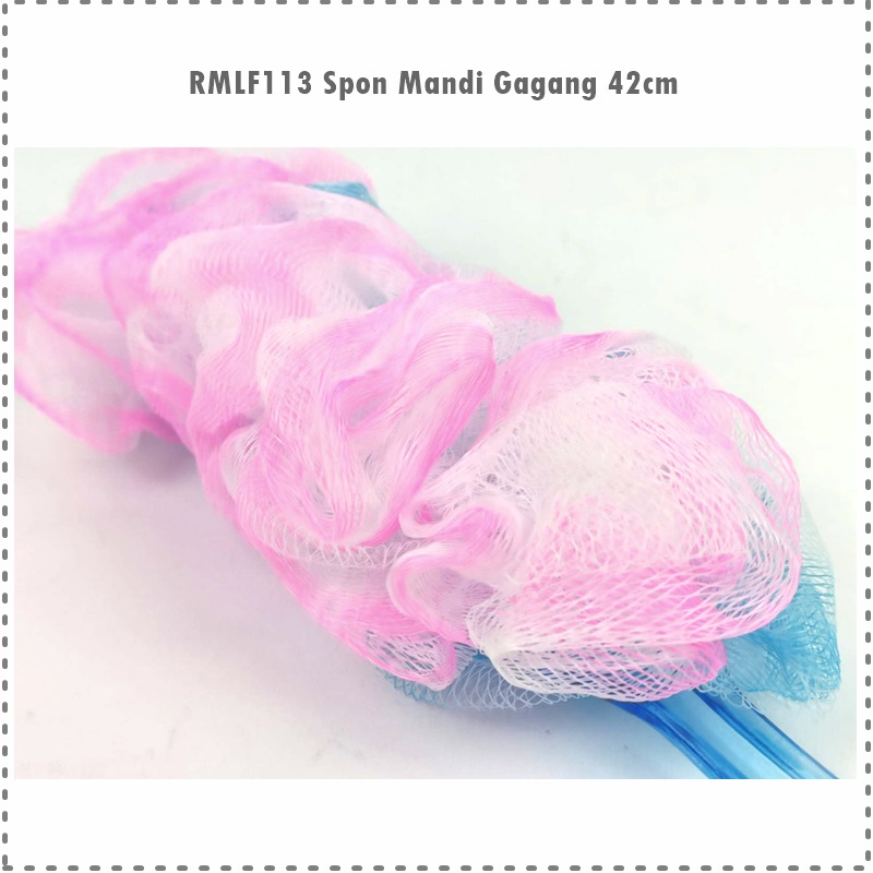 RMLF113 Spon Mandi/Shower Puff  Rainbow Gagang 42cm