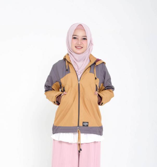 Jaket Parasut Pria / Wanita Waterproof M L XL Jaket Pria / Wanita Terbaru Kekinian Outdoor Olah Raga Anti Air Bahan Tebal Premium