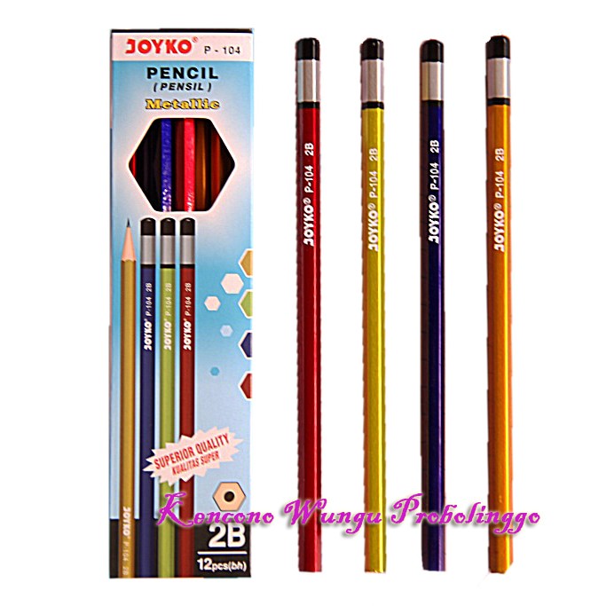 

Pensil Joyko 2B P-104 Metalic isi 12 pcs
