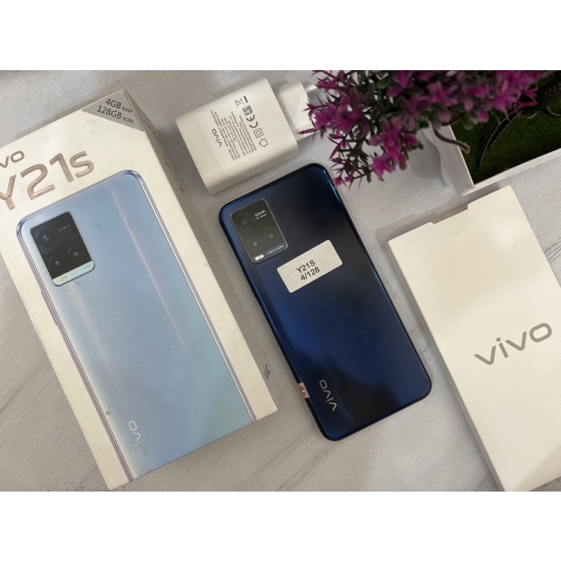 vivo y21s ram 4 rom 128 Gb Fullset Kondisi like new original warna lengkap