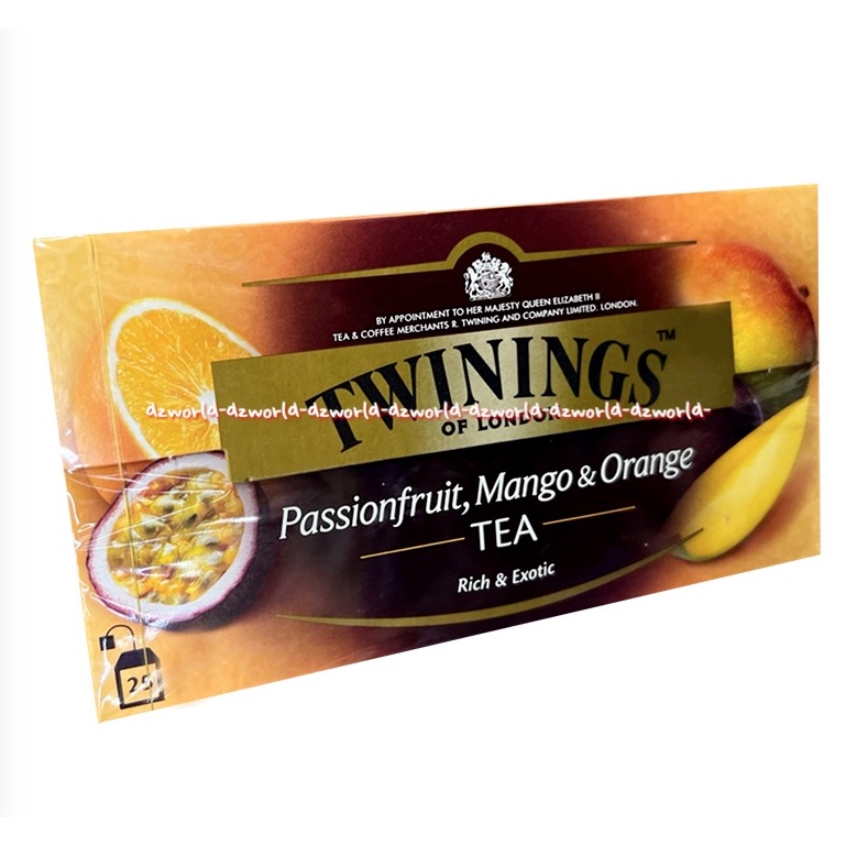 Twinings Passion Fruit Mango Orange Teh 25bags Rich Exotic Teh Rasa Mangga jeruk Teh Celup Rasa Buah Buahan Twining Of London Twi nings Tea