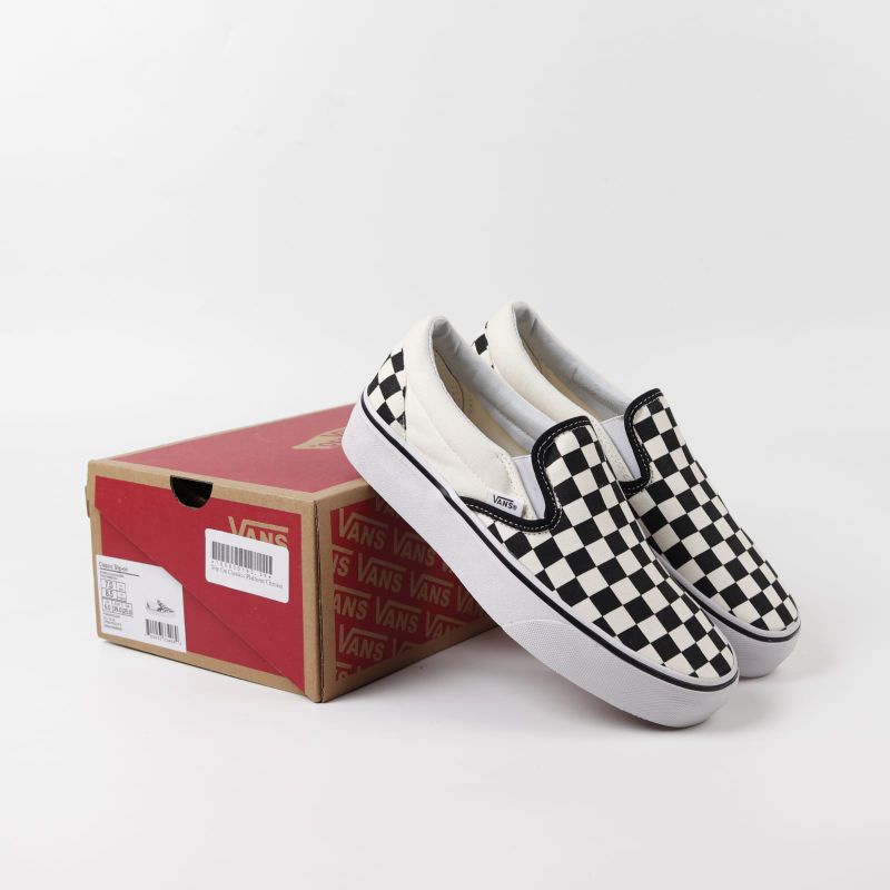 Vans Slip On Classics Platform Checkerboard