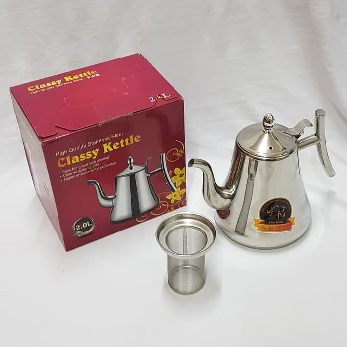 Golden Horse Classy Kettle Teko Teh plus Saringan 2 L