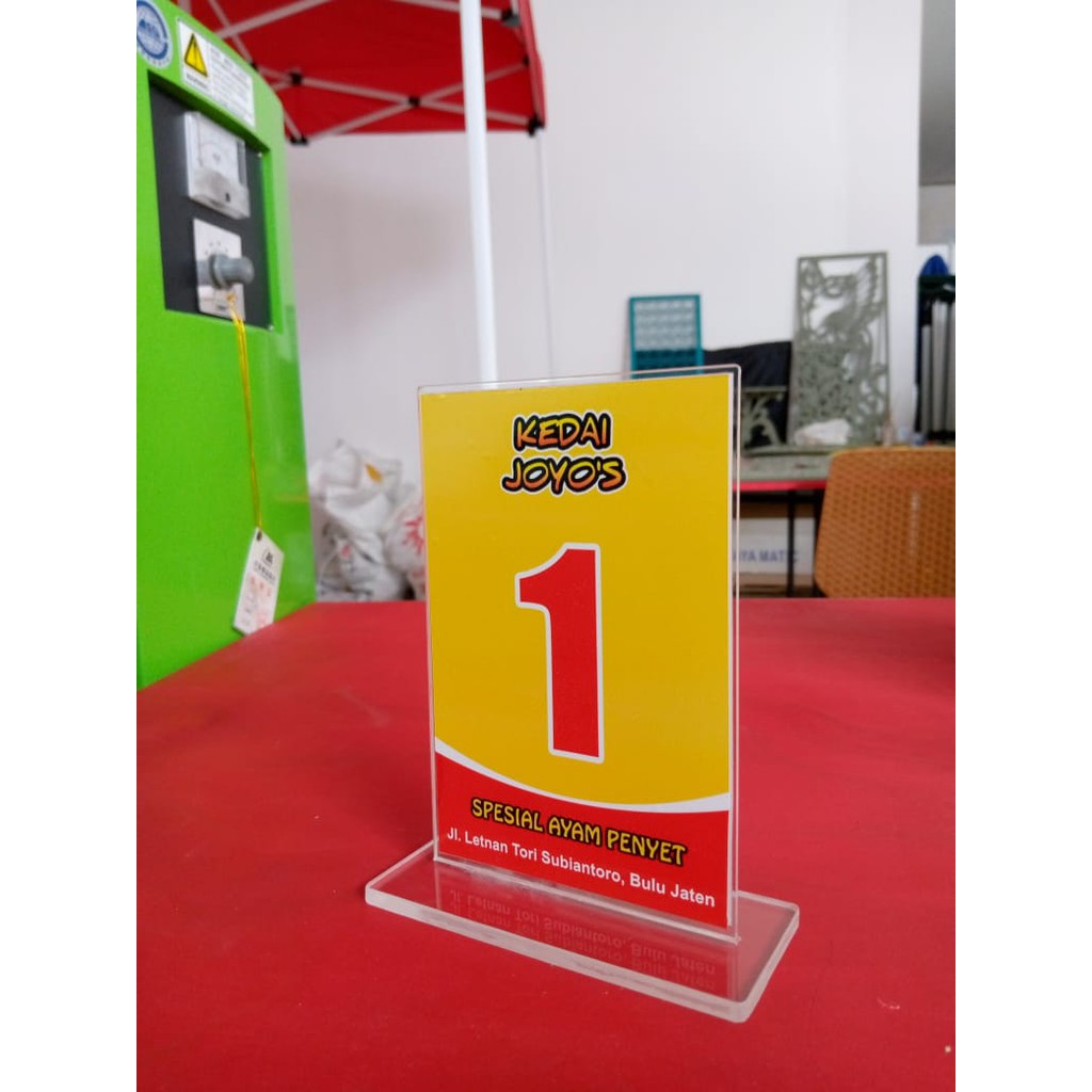 Nomor Meja Akrilik Shopee Indonesia