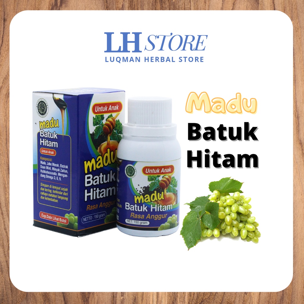 

Madu Batuk Hitam Anak Rasa Anggur 150 gram Original