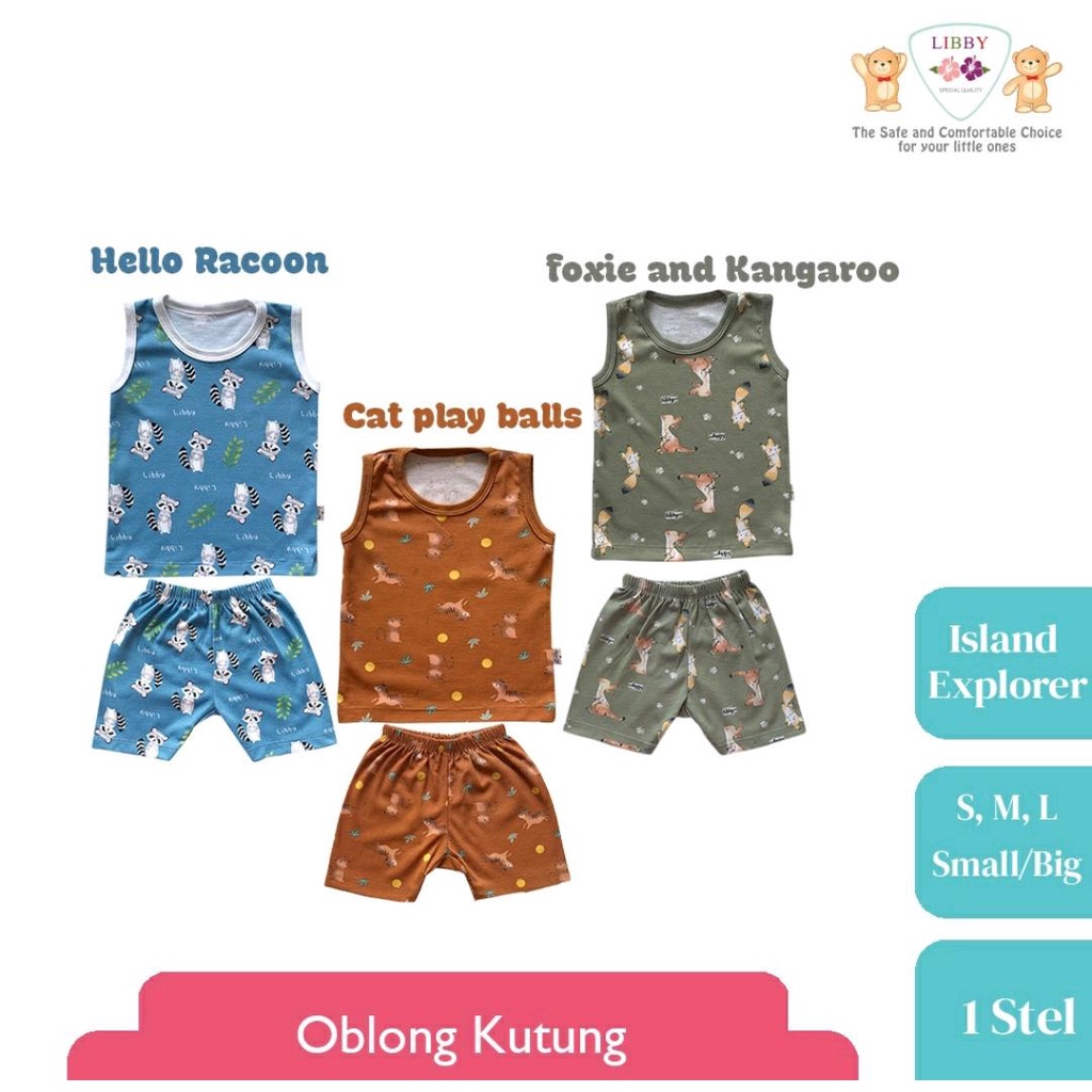 LIBBY SETELAN BAYI MOTIF ISLAND EXPLORER / BAJU BAYI / LIBBY