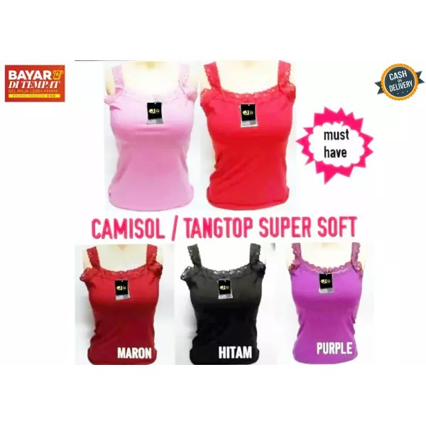 Terbaru Tank Top Renda 3 pcs Random Tank Top Dalaman Wanita Korean Termurah Bisa COD