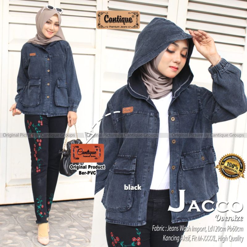 JACCO OVERSIZE BY CANTIQUE (JAKET JEANS MUSLIMAH REKOMENDED)