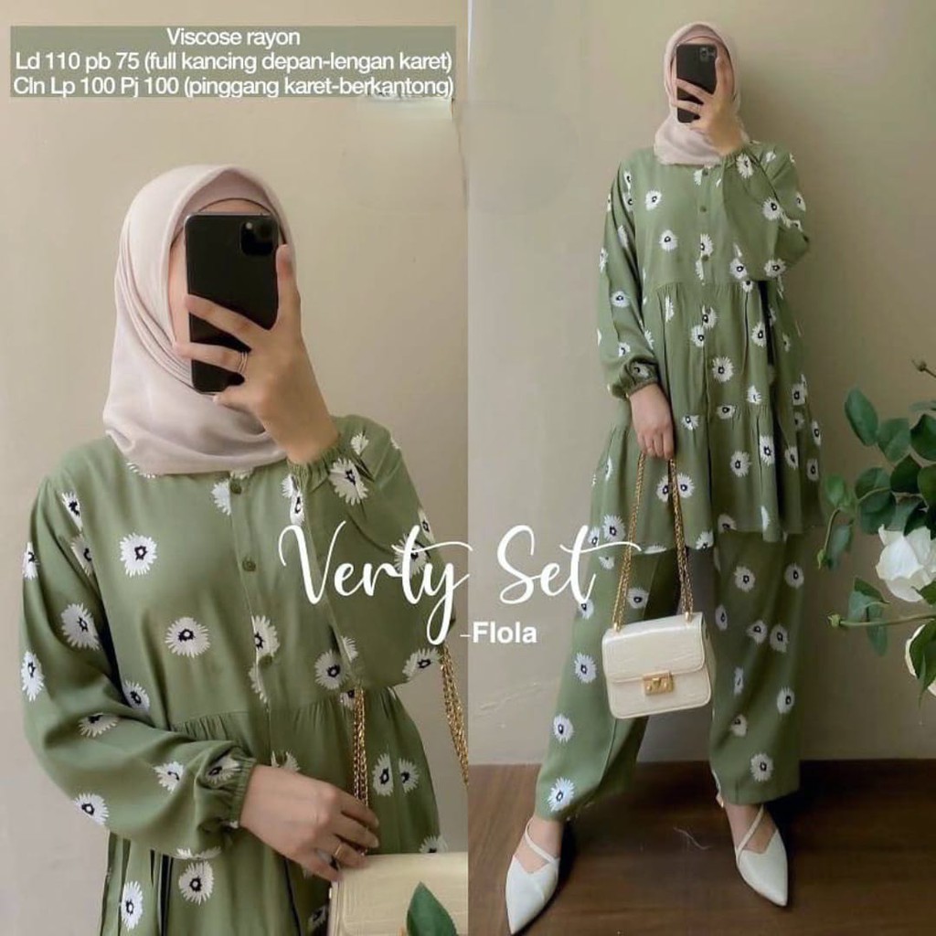 One set Rayon Viscose Busui Ld 100 - 110 Motif Kekinian-1